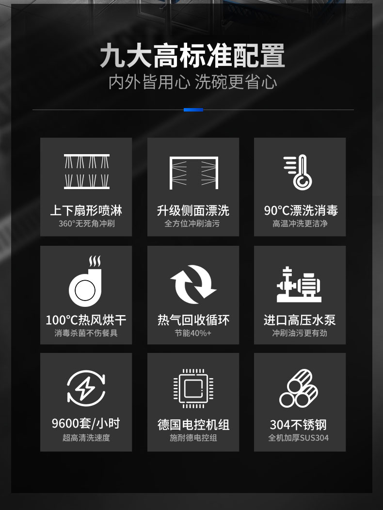 馳能長(zhǎng)龍洗碗機(jī)9大配置