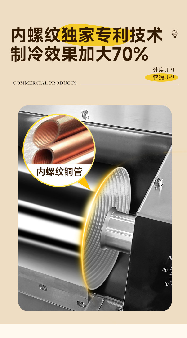 馳能雪花冰機(jī)內(nèi)螺紋銅管 馳能雪花冰機(jī)內(nèi)螺紋銅管