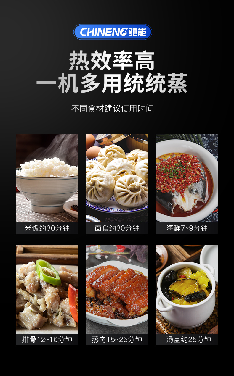 推車式蒸柜適用菜式