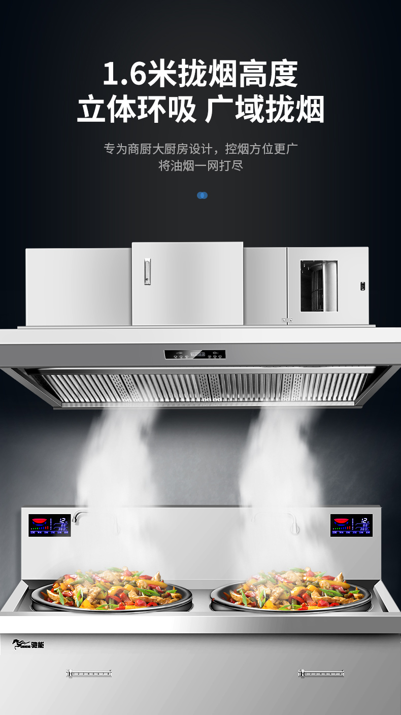 油煙凈化一體機(jī)1.6m吸煙高度